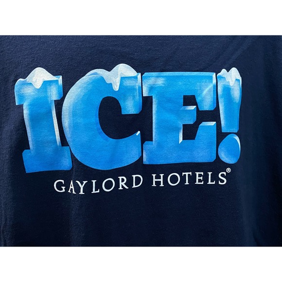 ICE! At Gaylord National Hotel Christmas Shirt size 2XL Blue Long Sleeve - Picture 9 of 9
